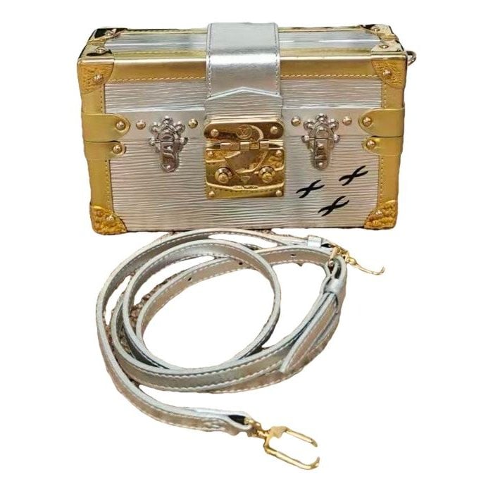 Petite Malle leather crossbody bag
