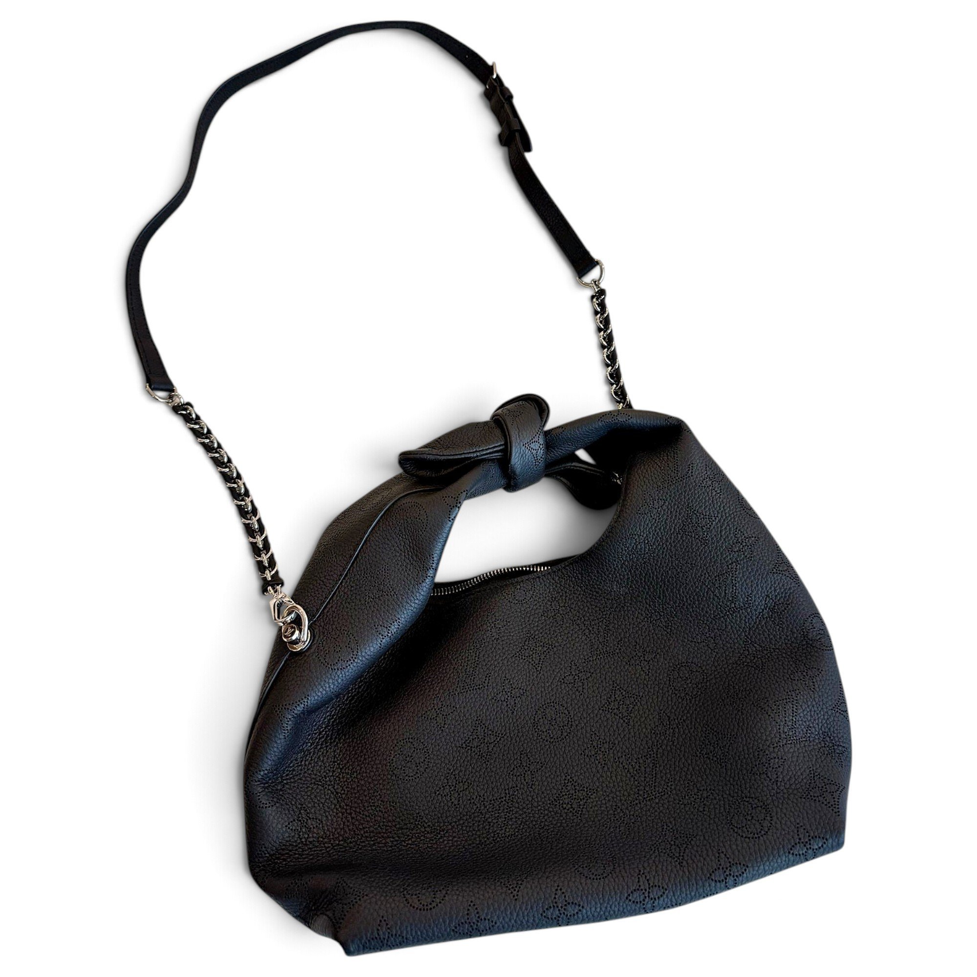 Flower Hobo leather handbag