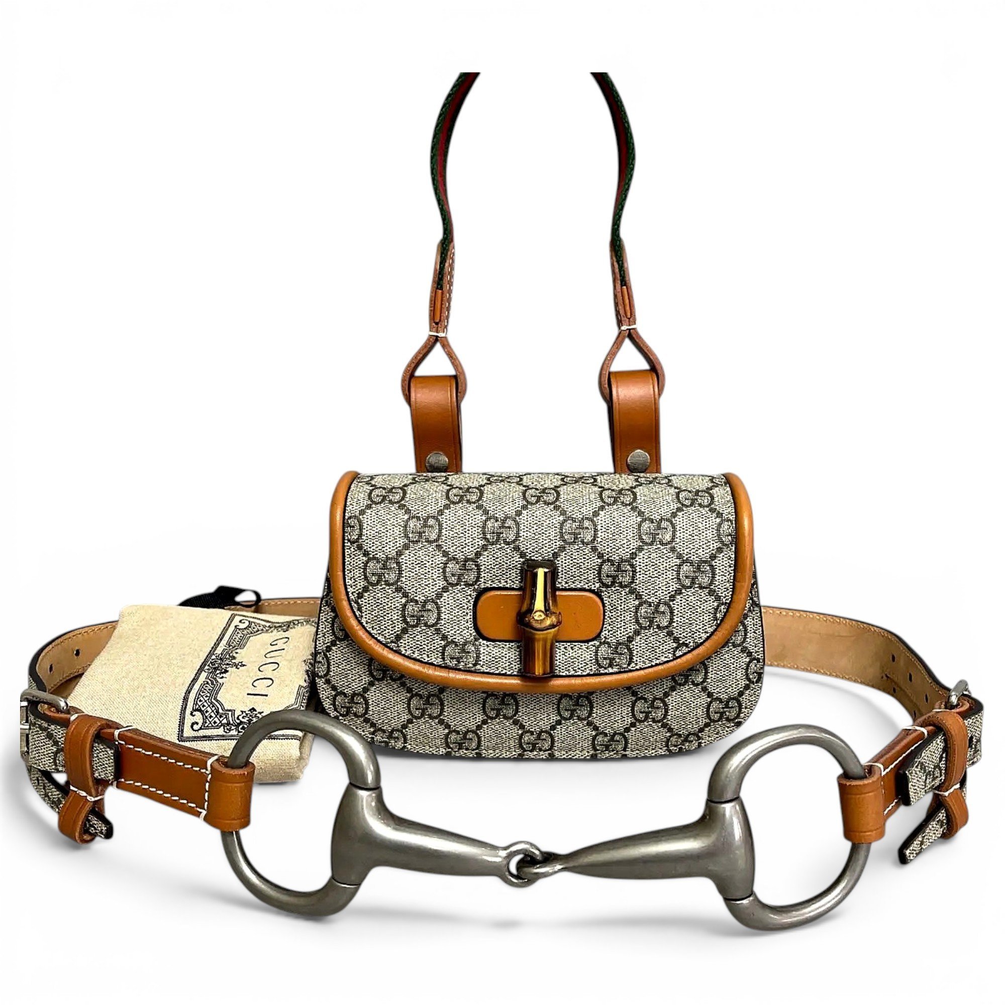 Convertible Bamboo Top Handle vinyl handbag