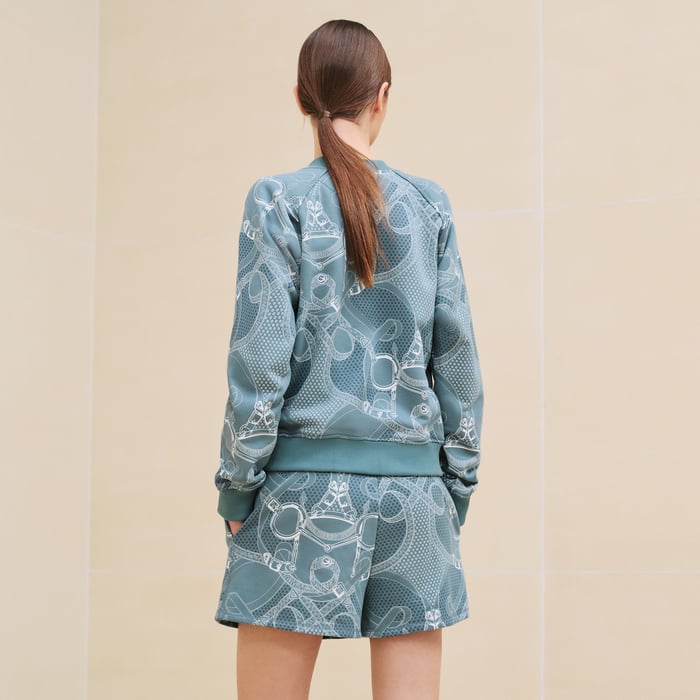 Bleu Arctique "Eperon d'Or Bandana" Sweatshirt