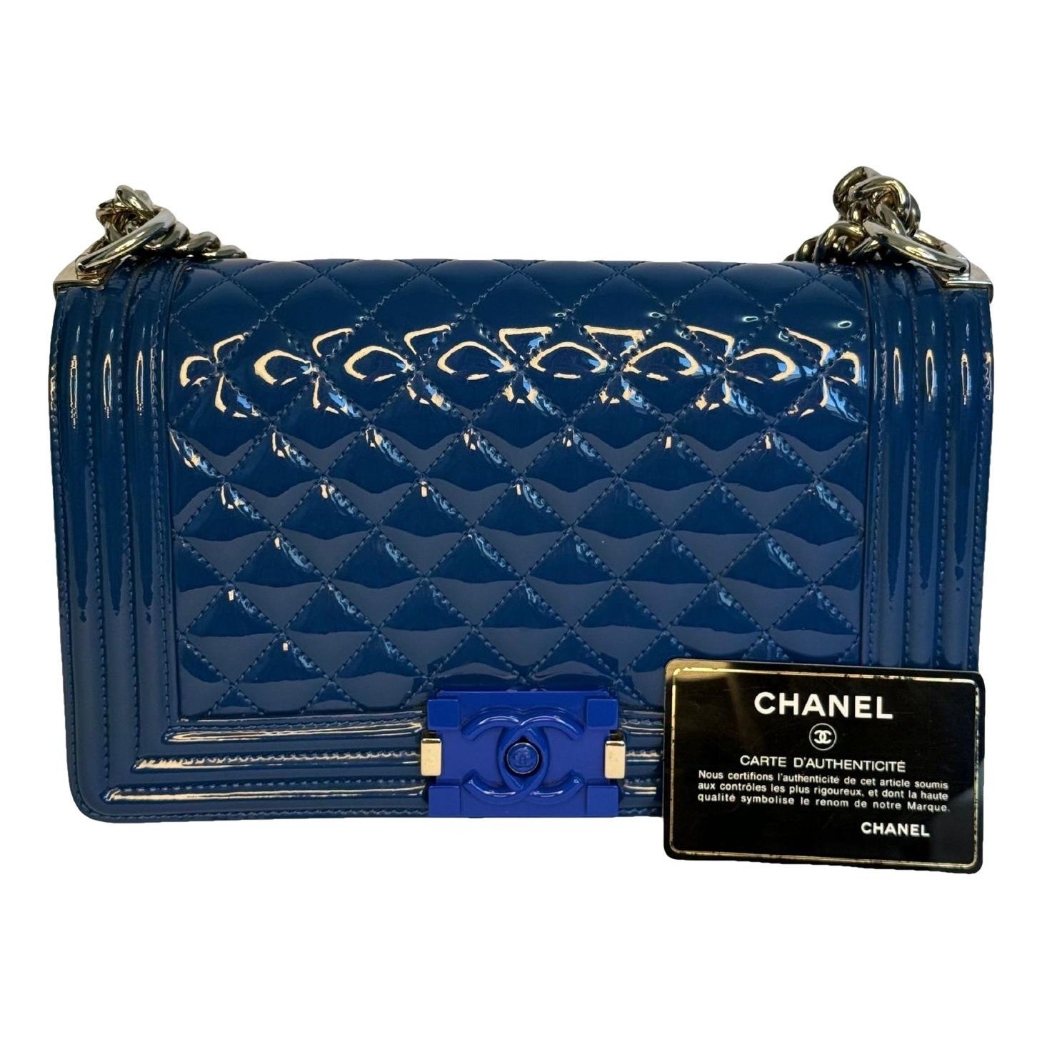 Boy patent leather crossbody bag