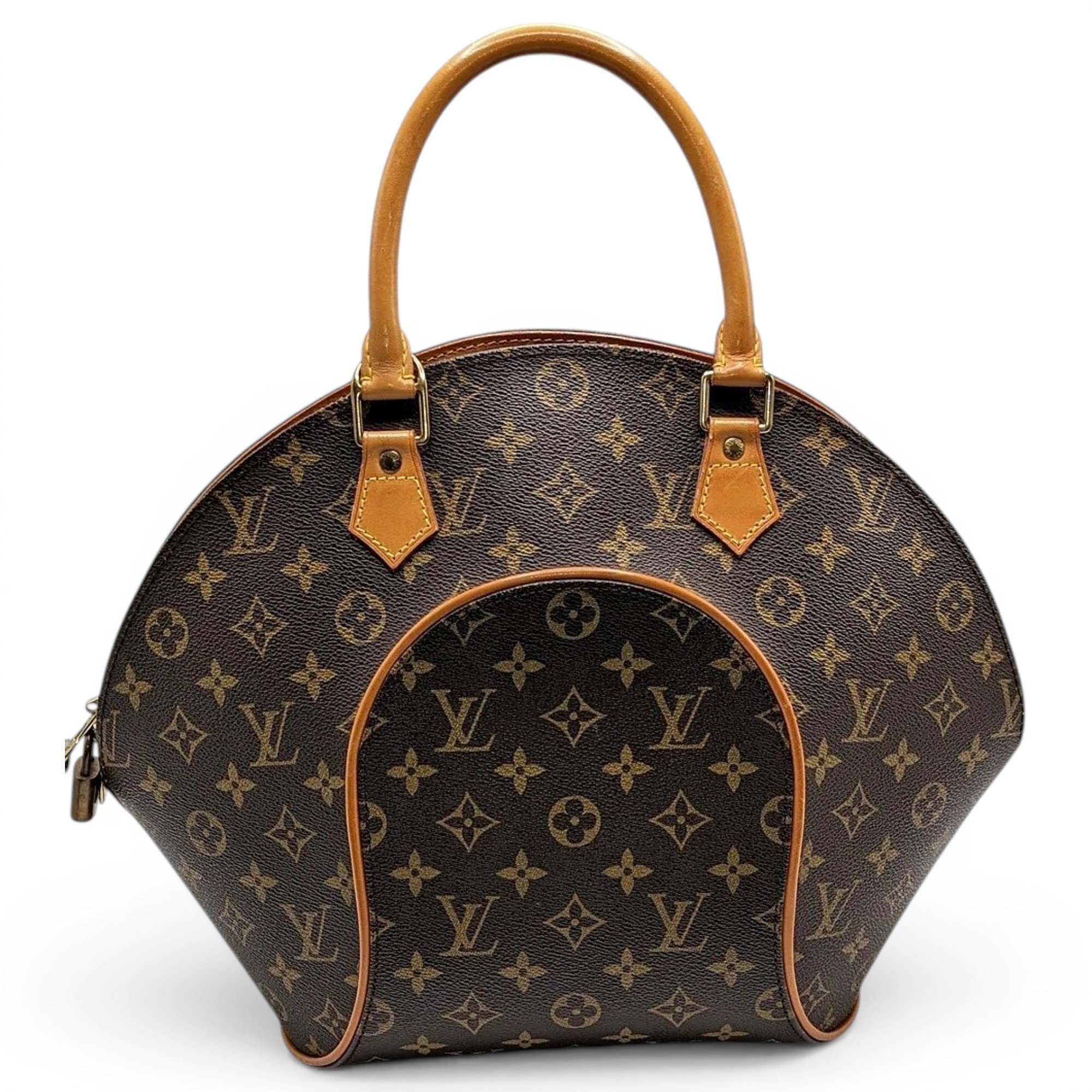 Ellipse leather handbag