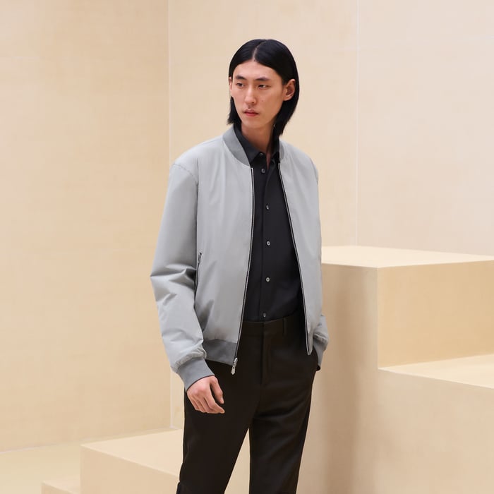 Kaki "Cheval Punk Bandana" Rib-trim Jacket