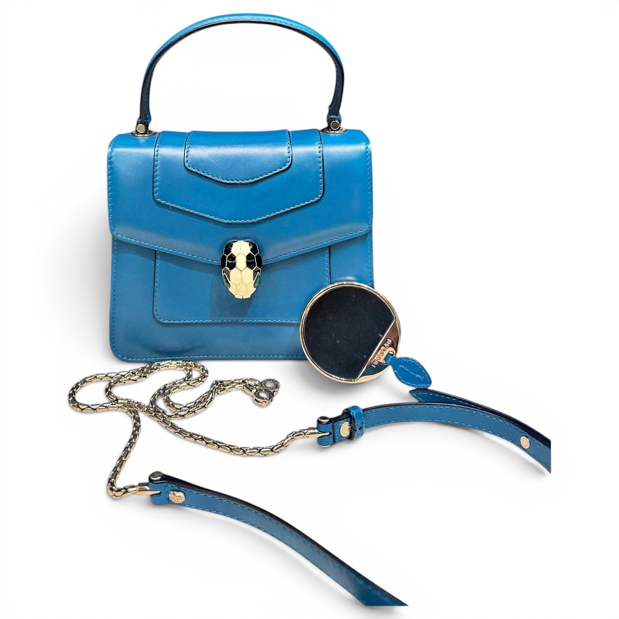 Serpenti leather handbag
