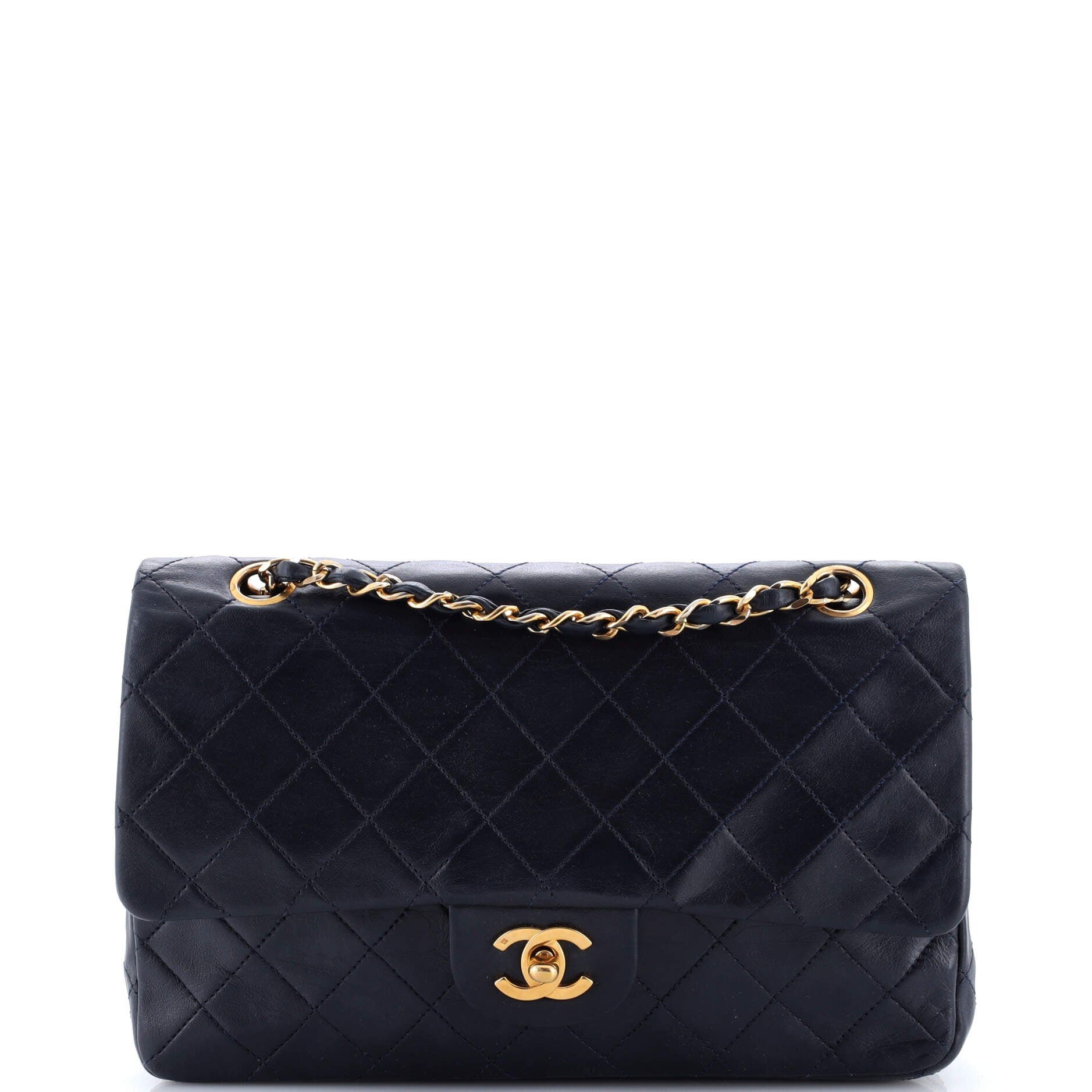 Vintage Classic Double Flap Bag Quilted Lambskin Medium