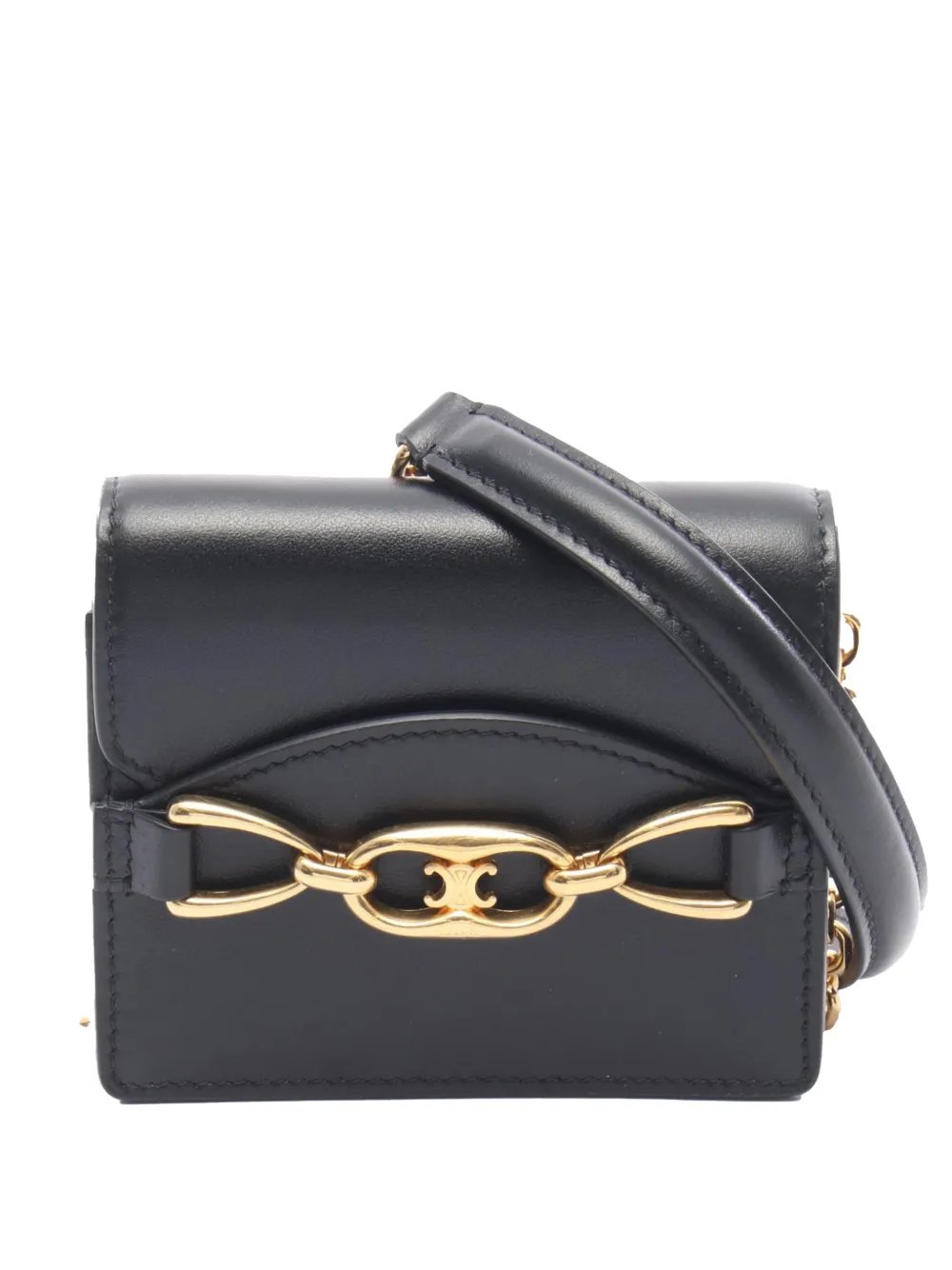 2010-2026 Mini Calfskin Triomphe Wallet on Chain crossbody bag