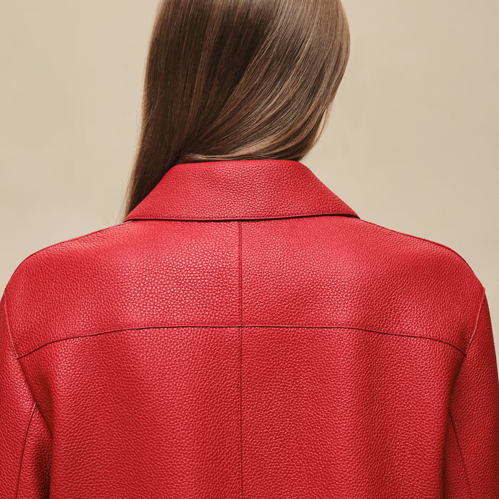 Rouge Piment Washed Deerskin Jacket