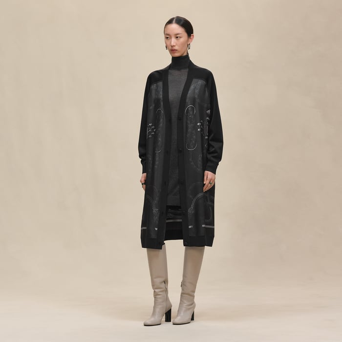 Gris Charbon "Palefroi Remix" Long-sleeve Twillaine Cardigan