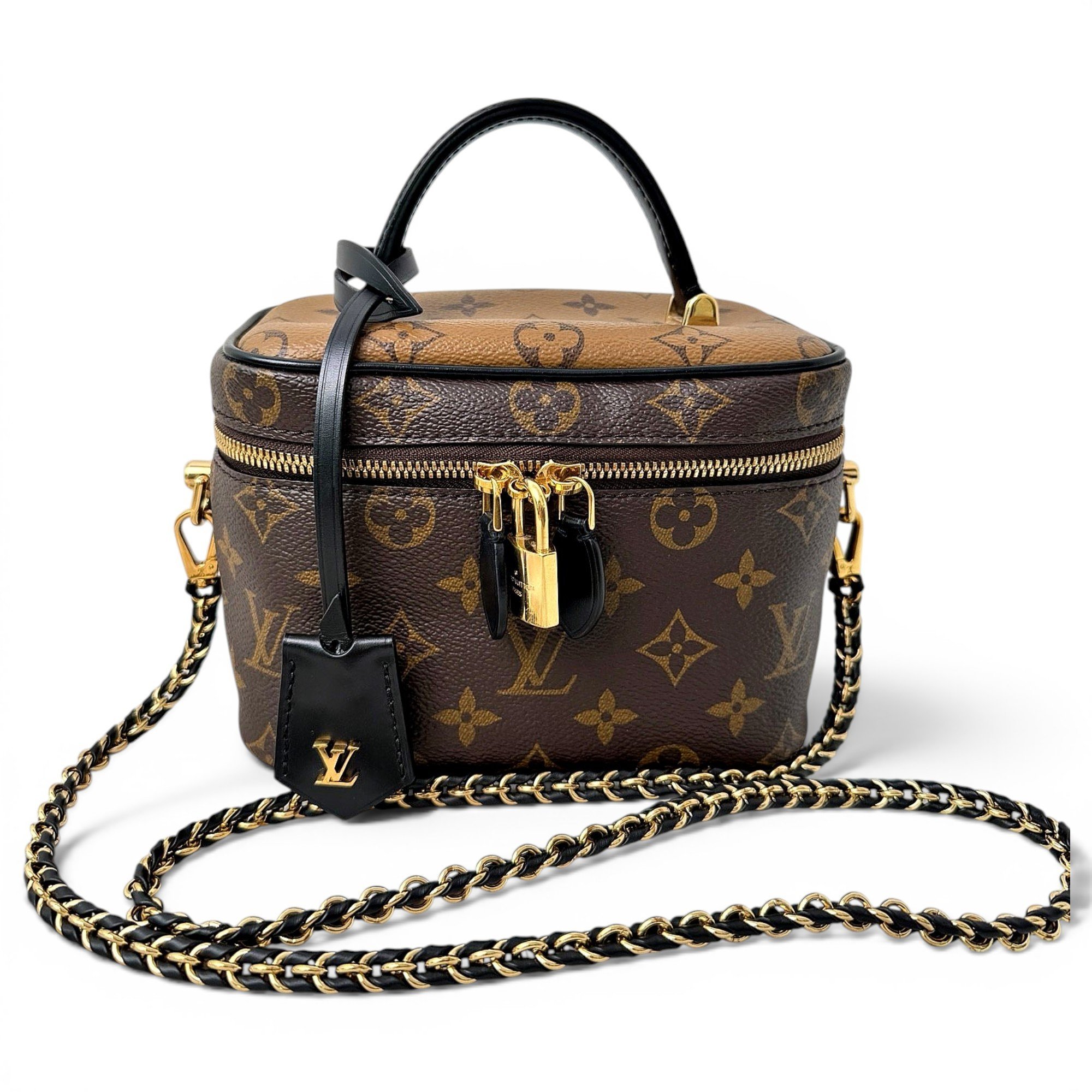Vanity leather handbag