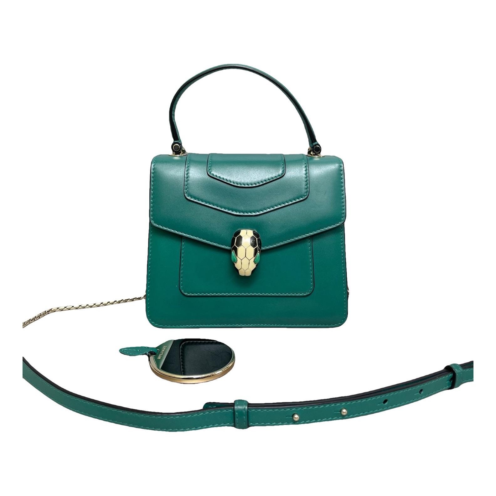 Serpenti leather handbag