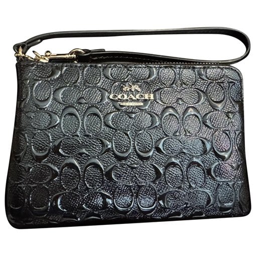 Leather clutch bag