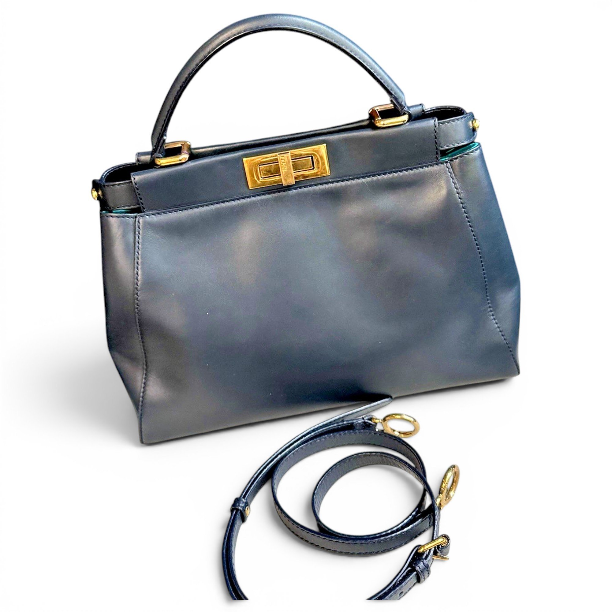 Peekaboo leather handbag