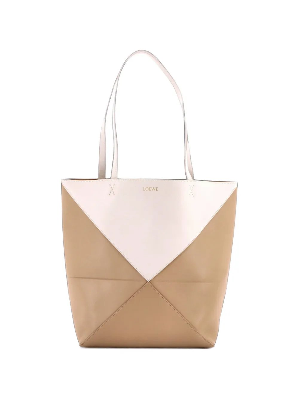 Puzzle Fold Leather Medium tote bag