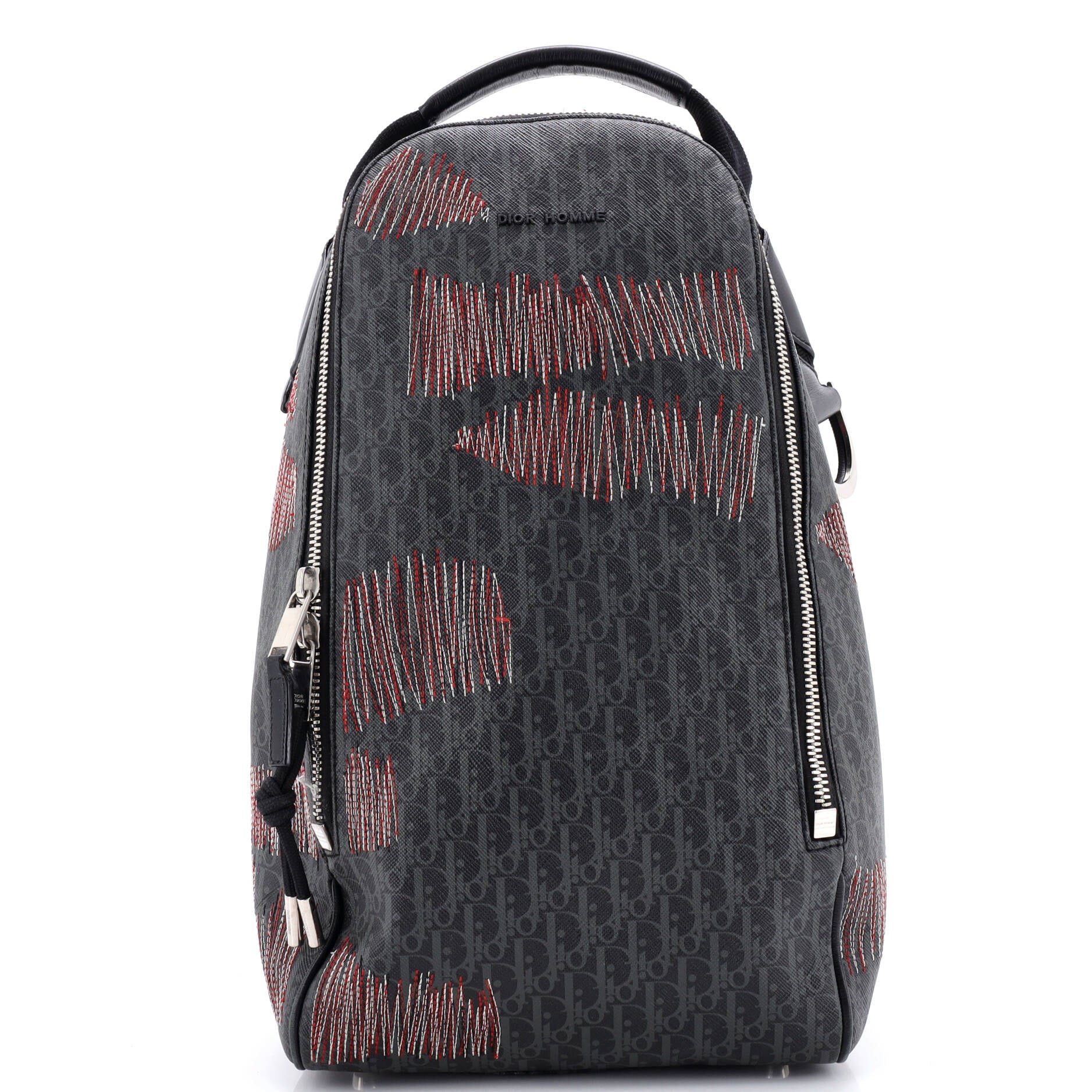 Dior Sling Backpack Stitched Darklight Coated Canvas