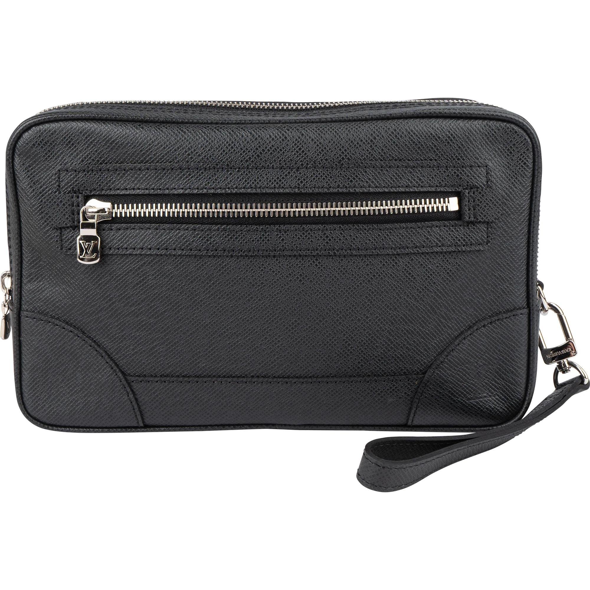 Poche toilette leather travel bag