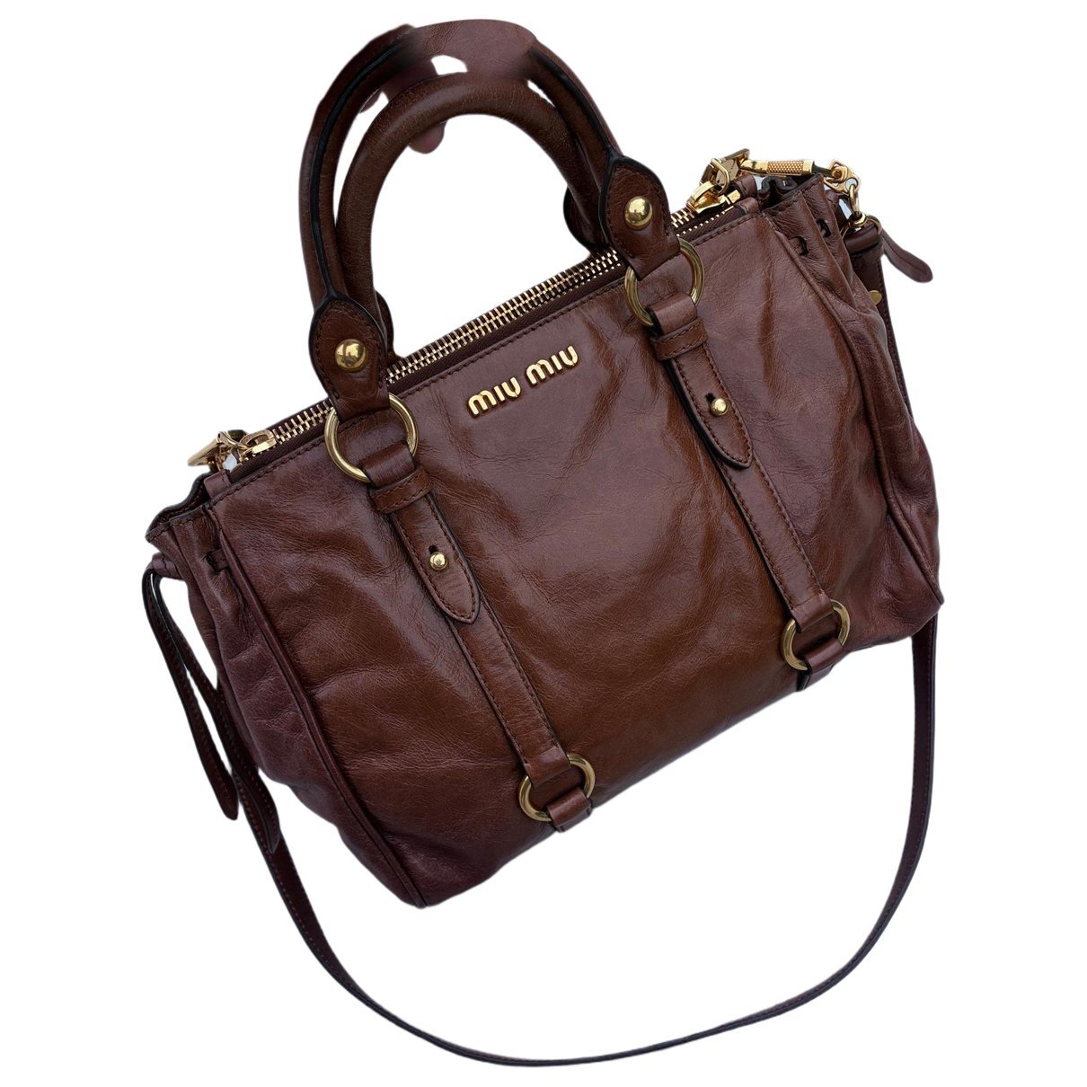 Miu Miu Vitello leather satchel
