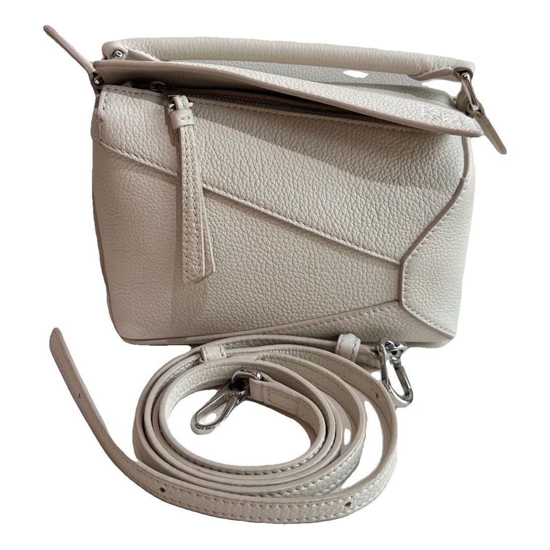 Puzzle leather handbag