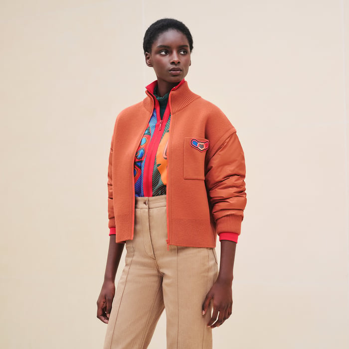 Orange Canyon "Effet Kaleidoscope" Zipped Jacket