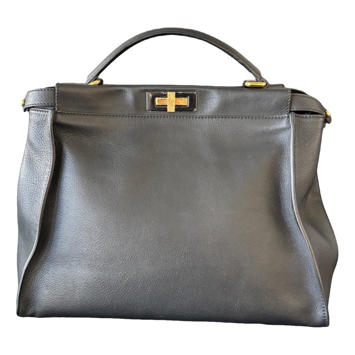 Peekaboo leather satchel