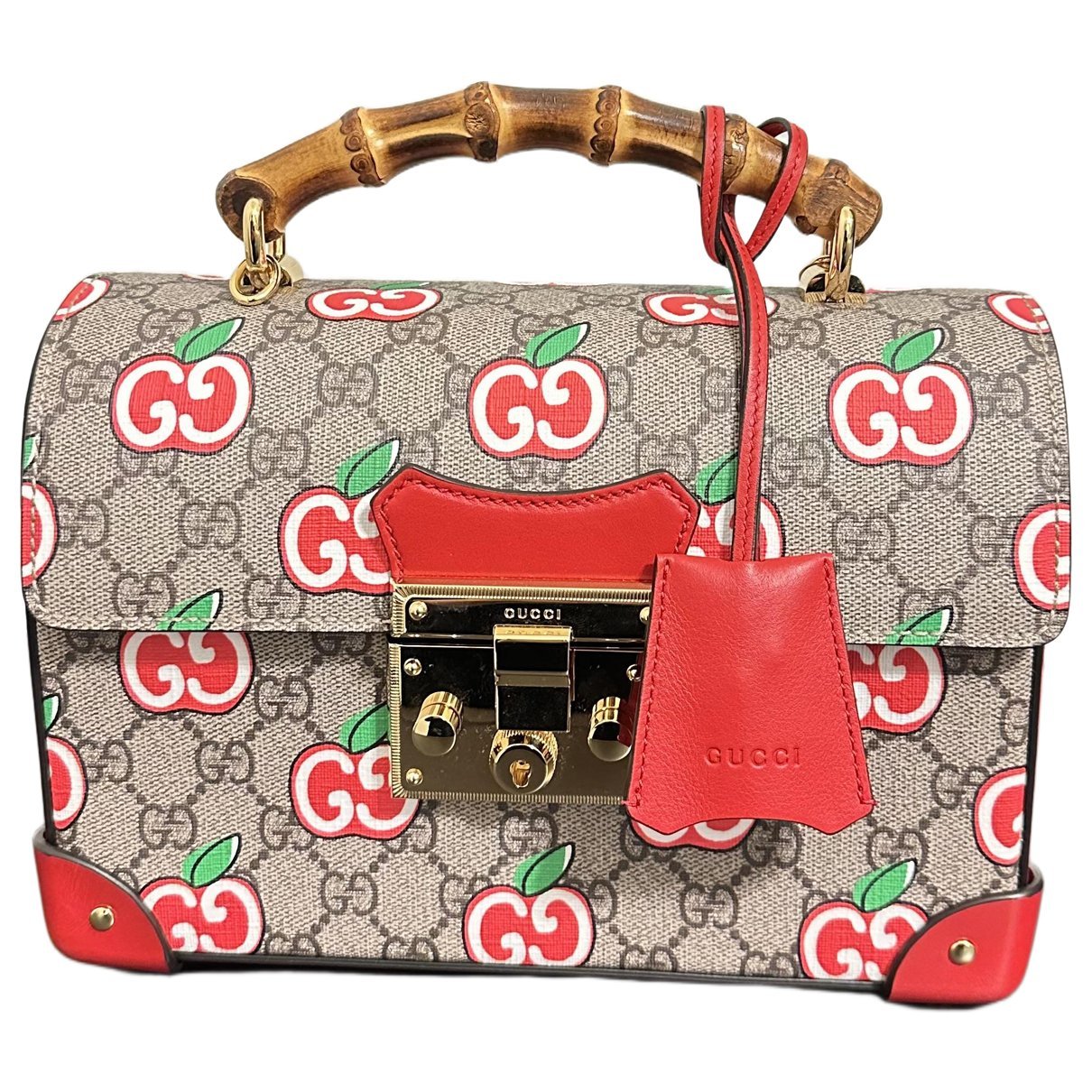 Padlock leather handbag