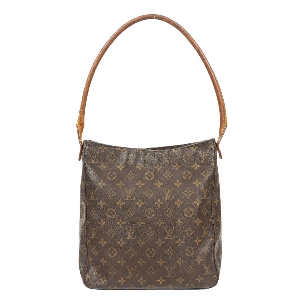 Looping leather handbag