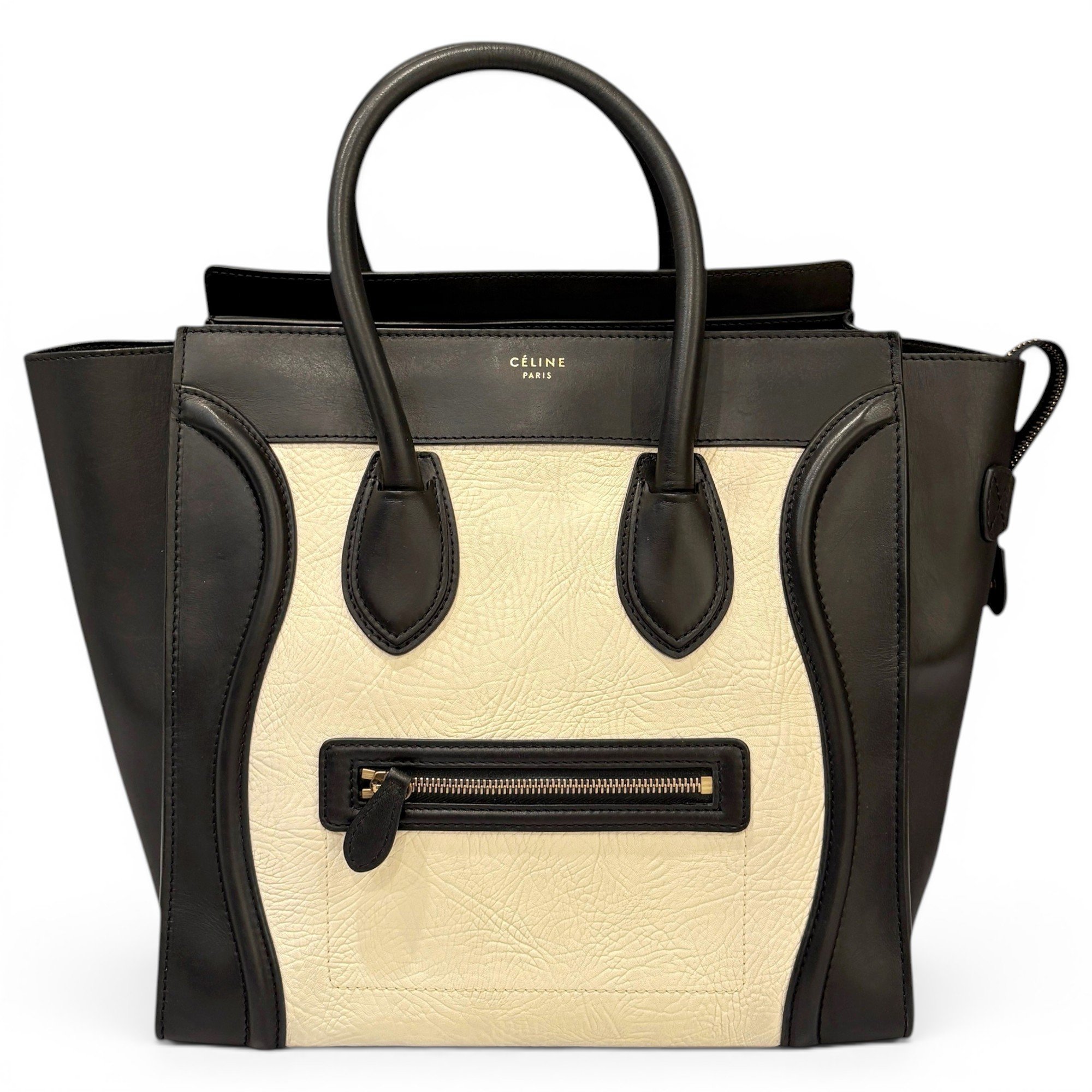 Luggage pony-style calfskin handbag