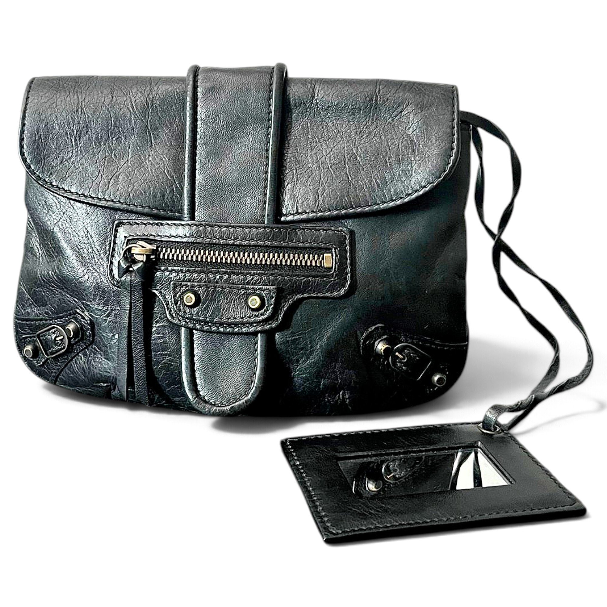 Leather clutch bag