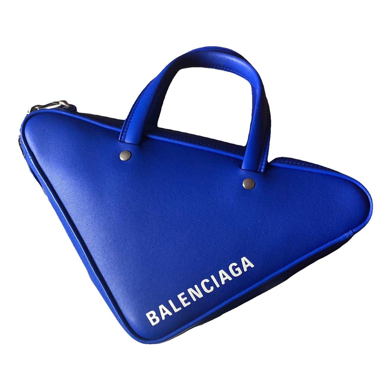 Triangle leather handbag