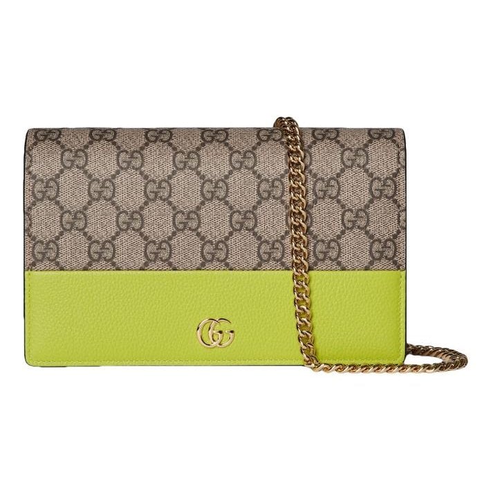 GG Marmont Chain Flap Wallet leather crossbody bag