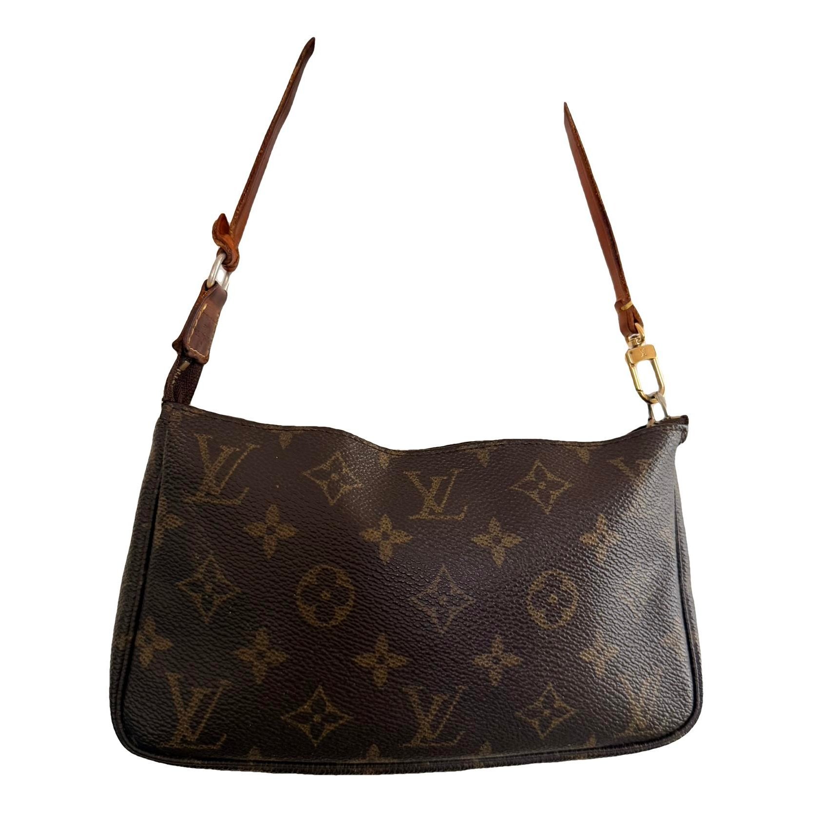 Leather clutch bag