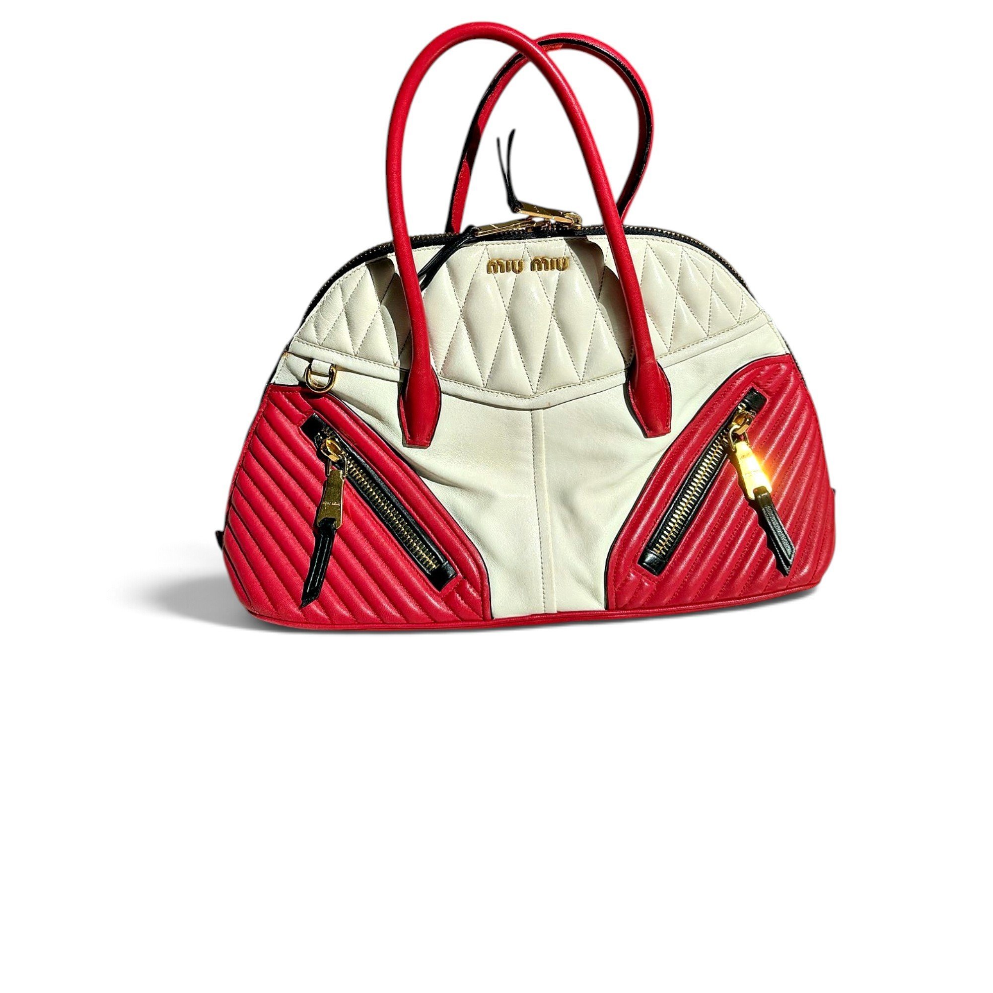 Matelassé leather tote
