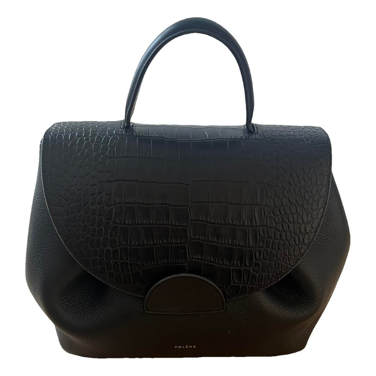 Polene Numéro un crocodile crossbody bag