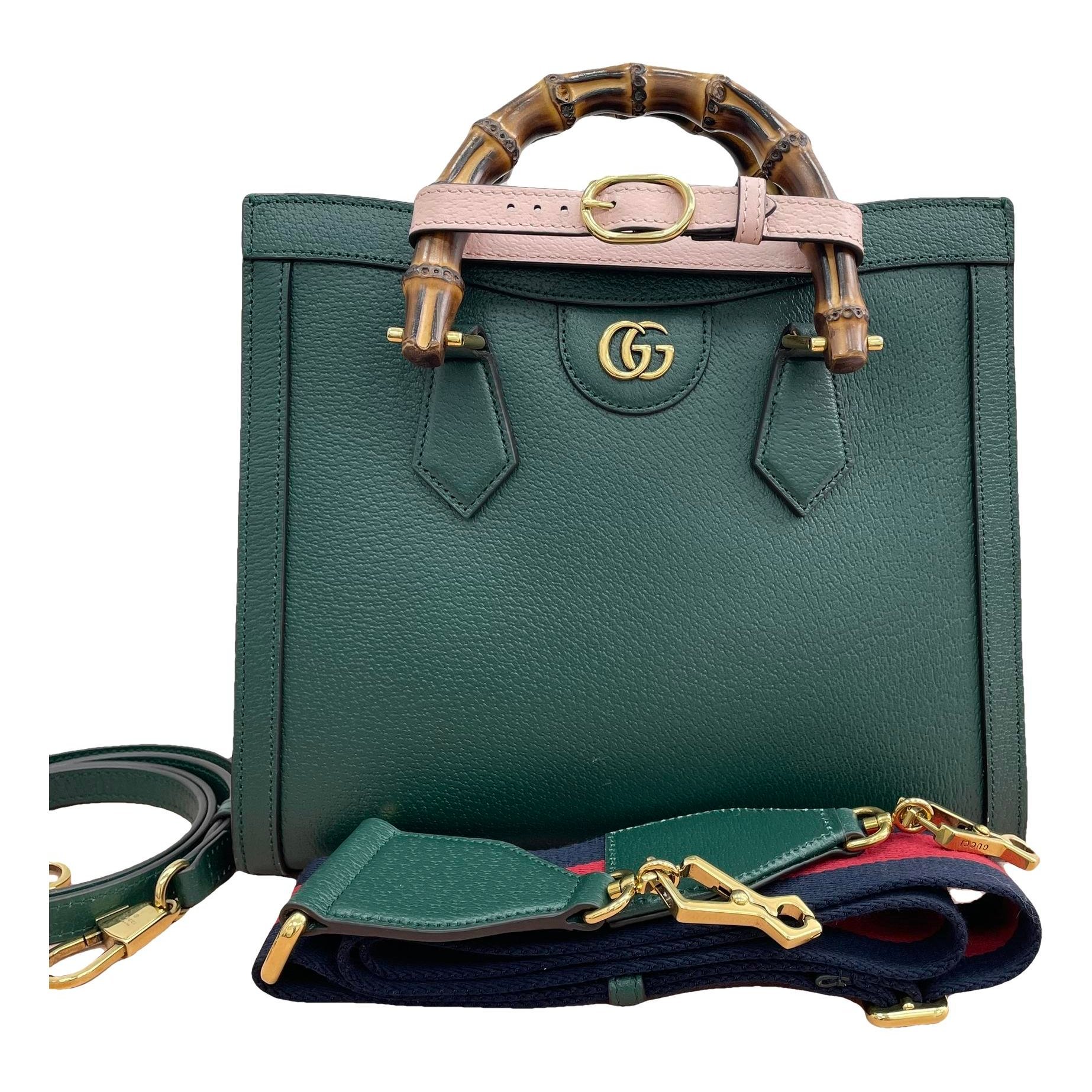 Diana Bamboo leather handbag