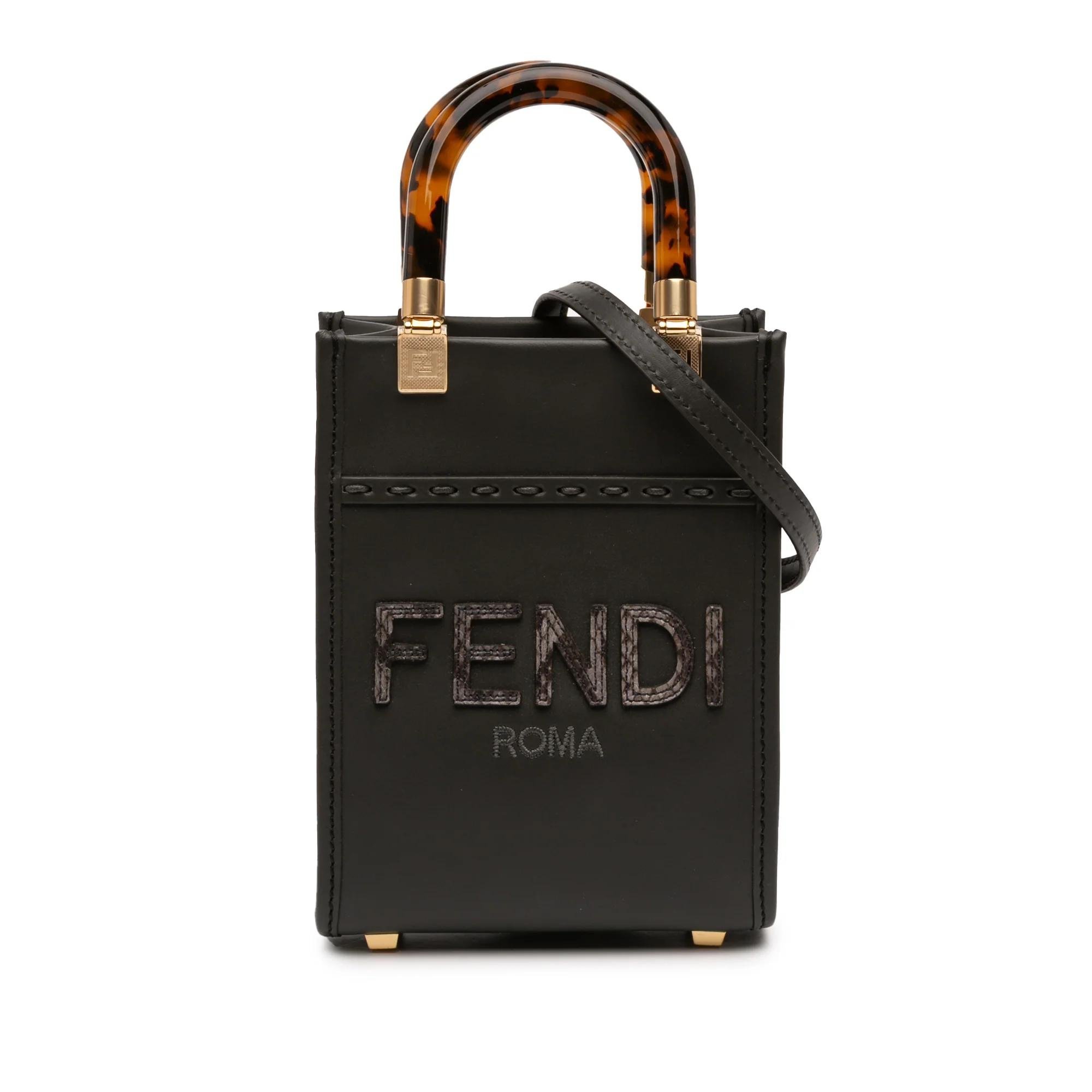 Fendi Sunshine leather satchel