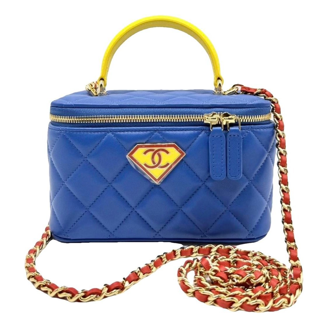 Vanity leather handbag