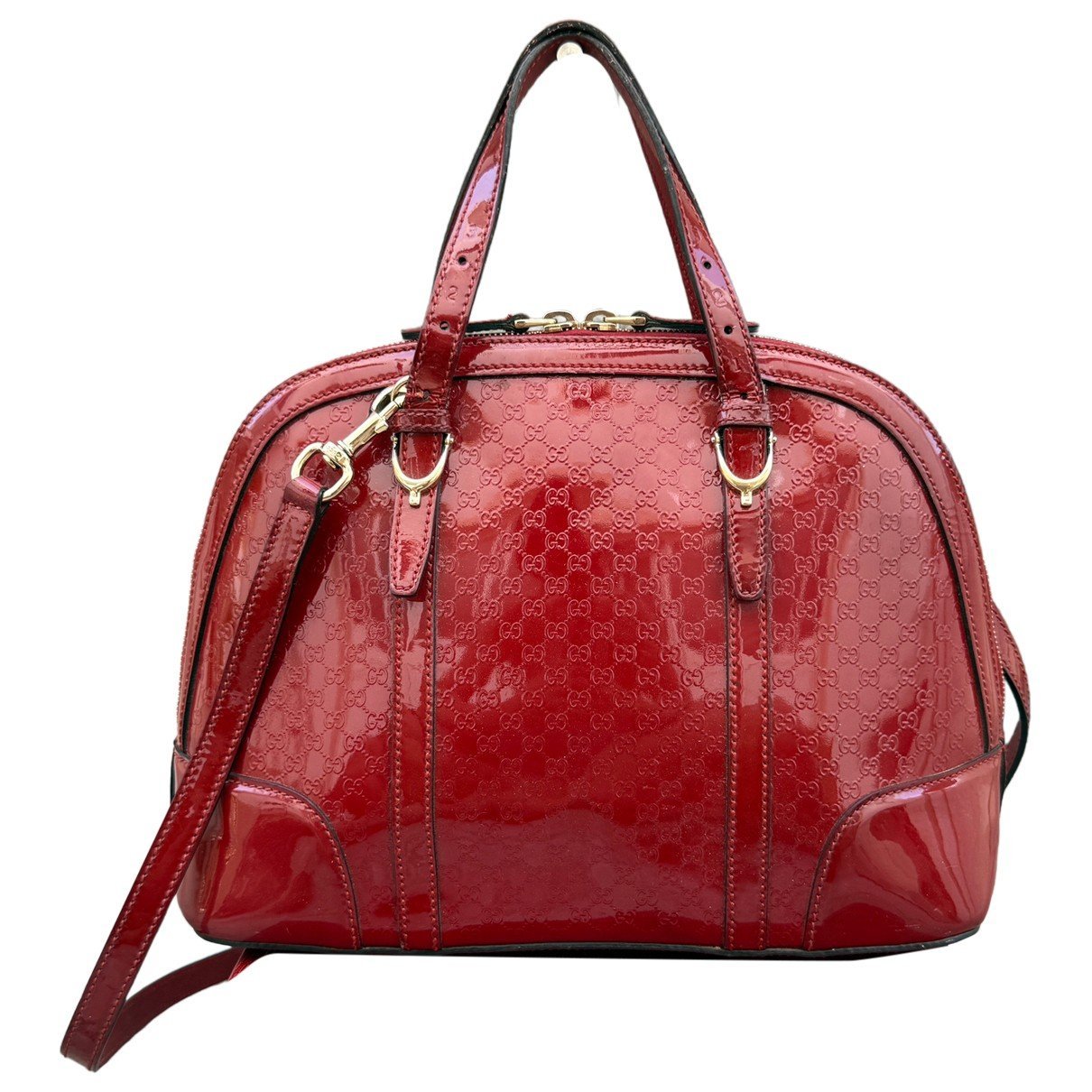Dôme patent leather handbag