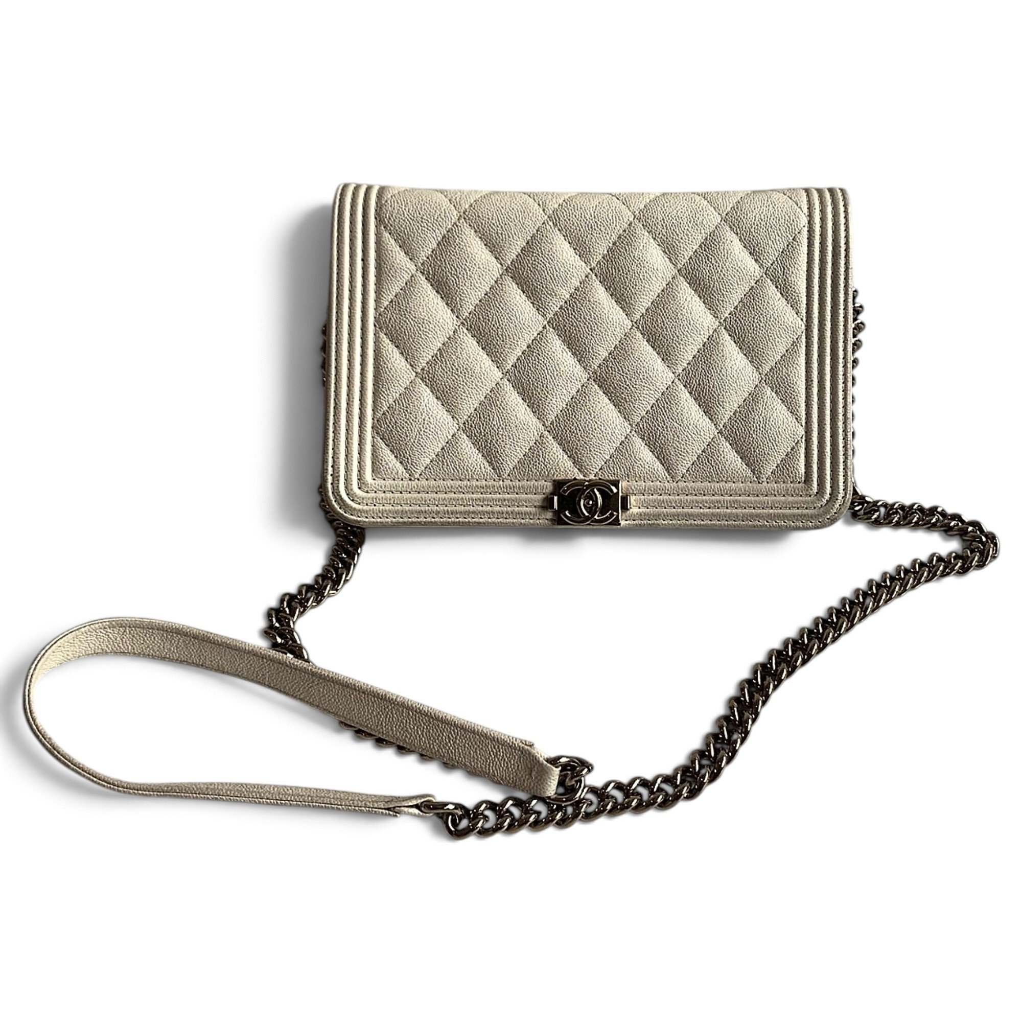 Wallet On Chain Boy leather crossbody bag