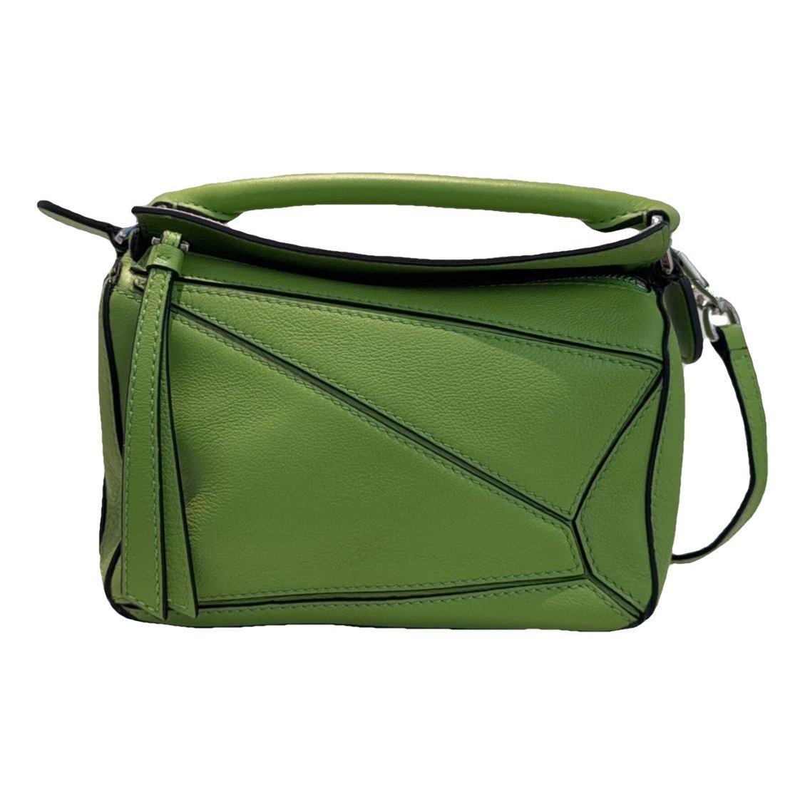 Puzzle leather handbag