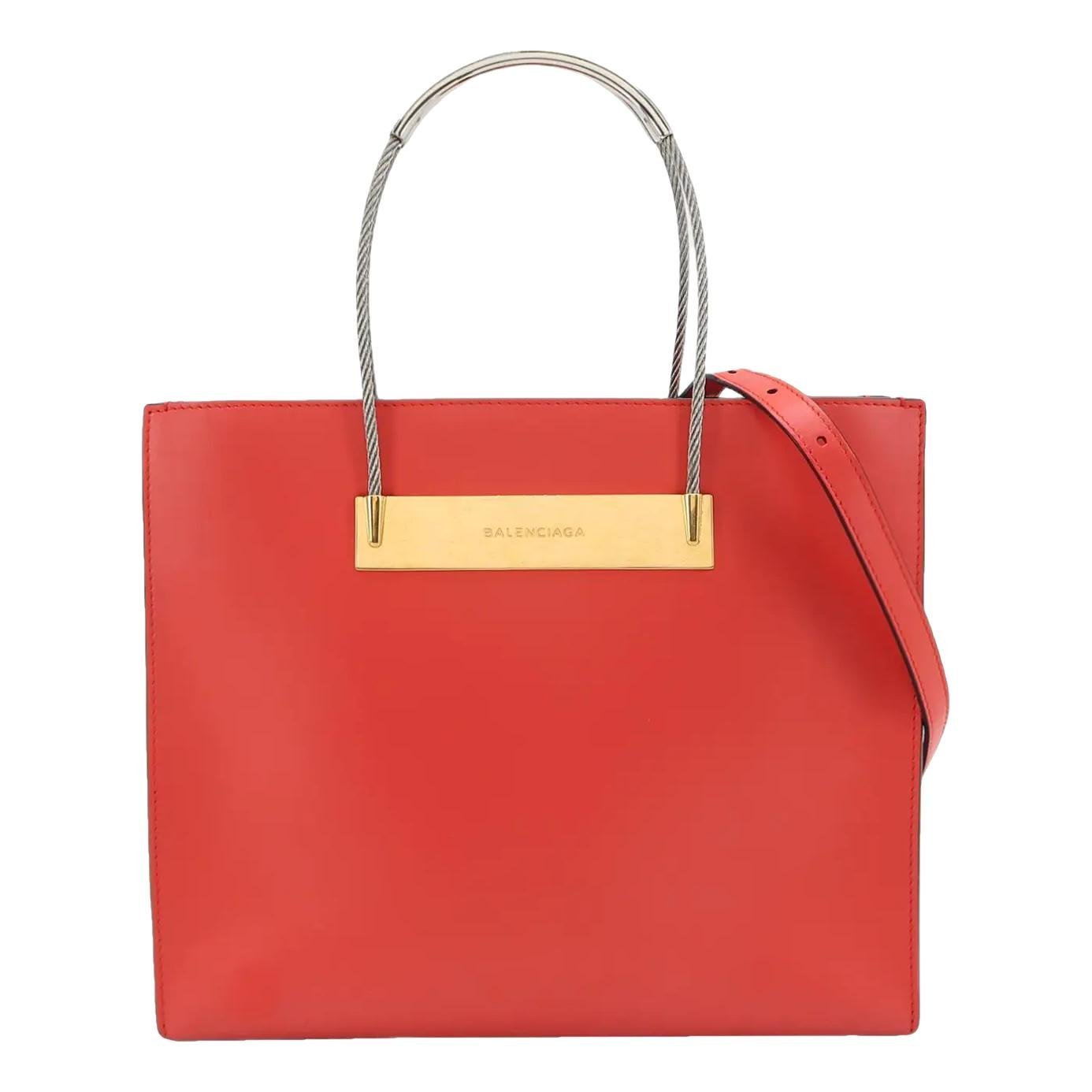 Cable leather crossbody bag