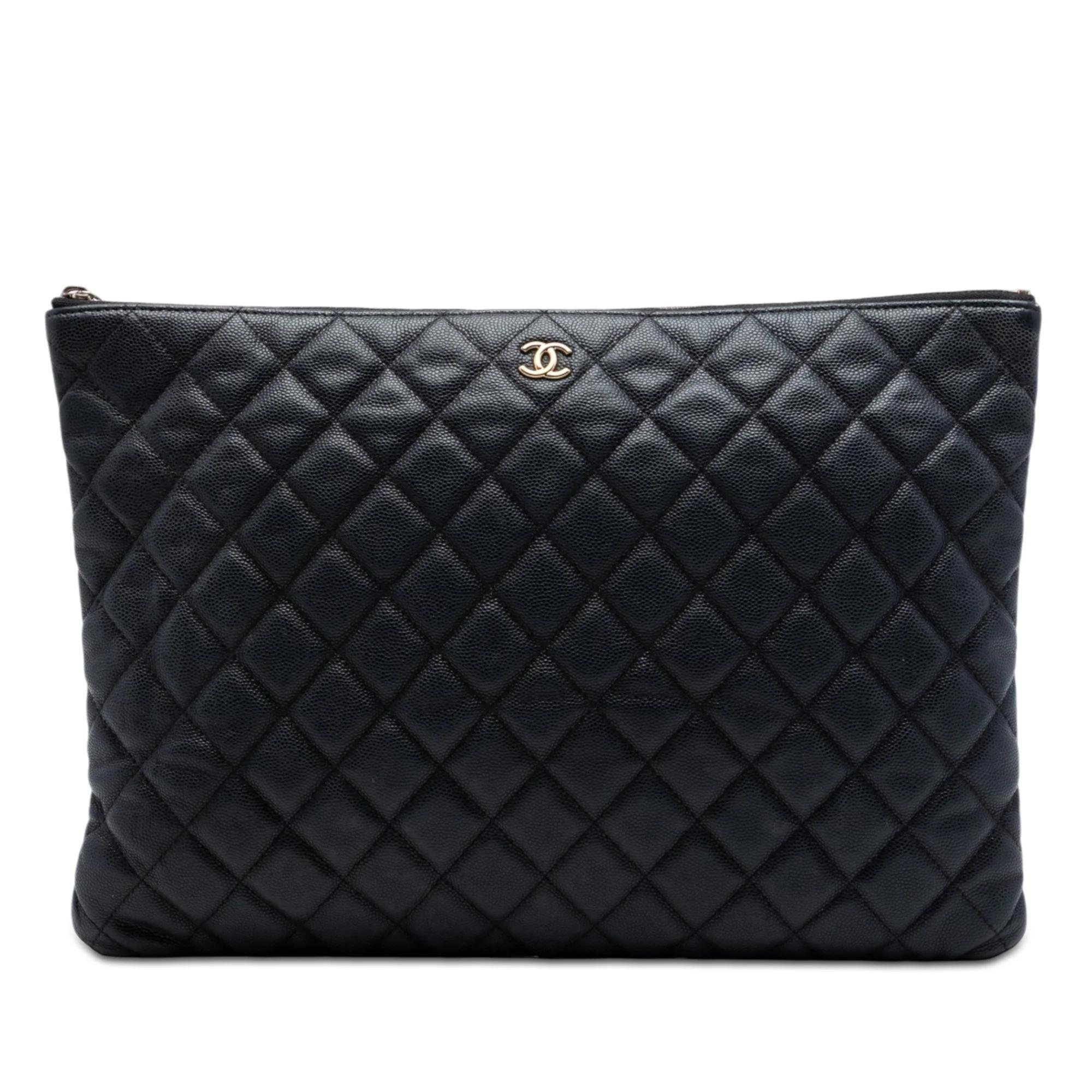 Leather clutch bag