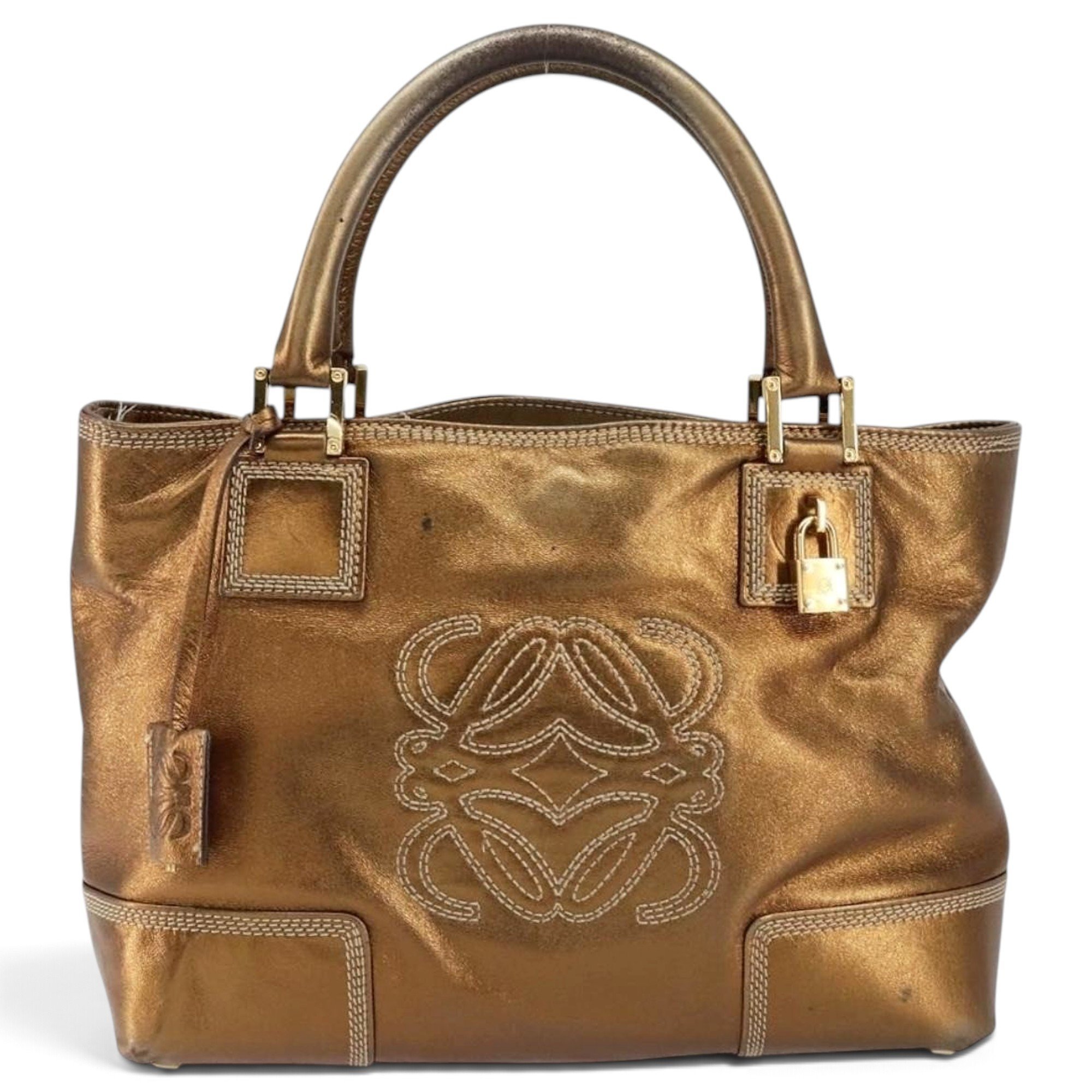 Anagram leather handbag