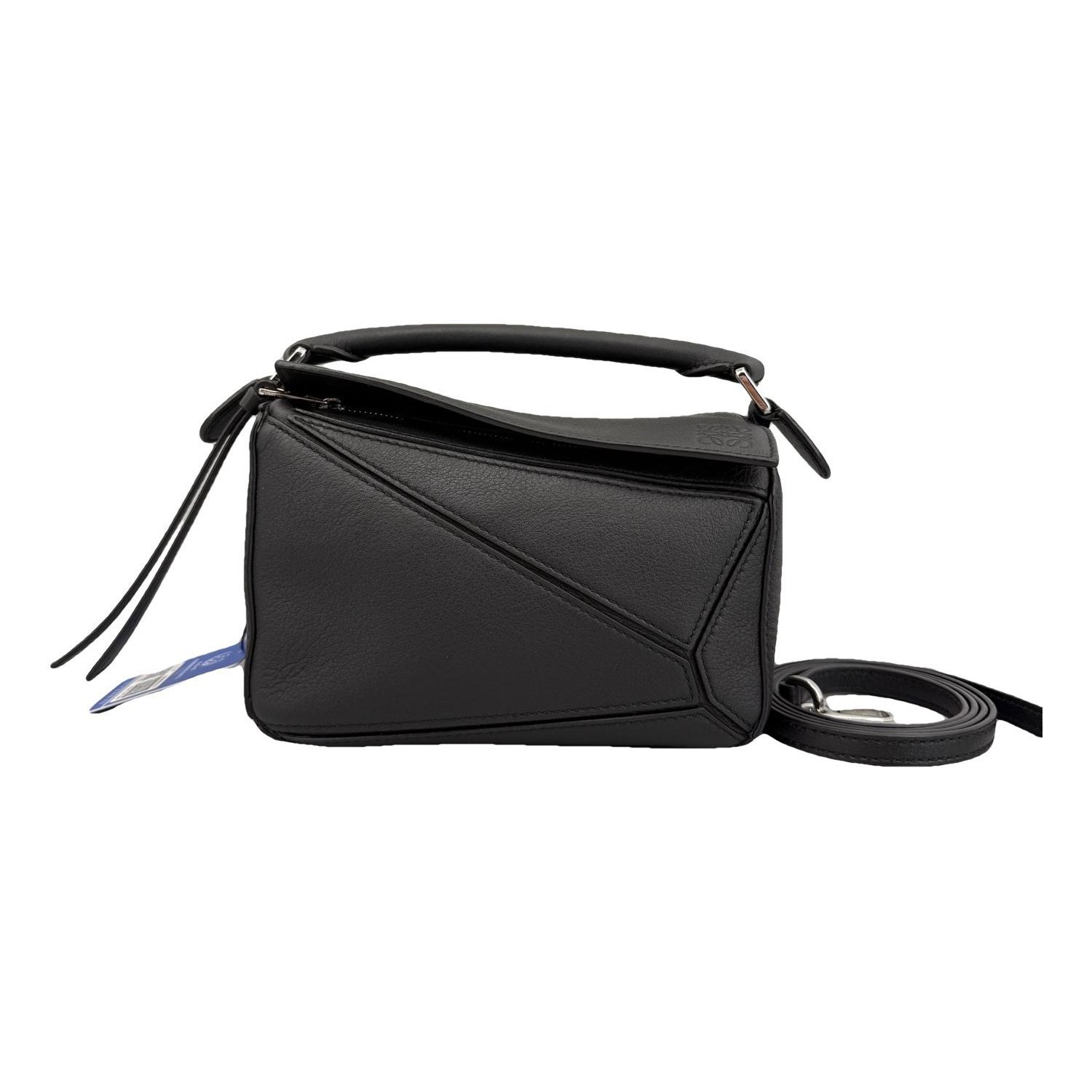 Puzzle leather handbag