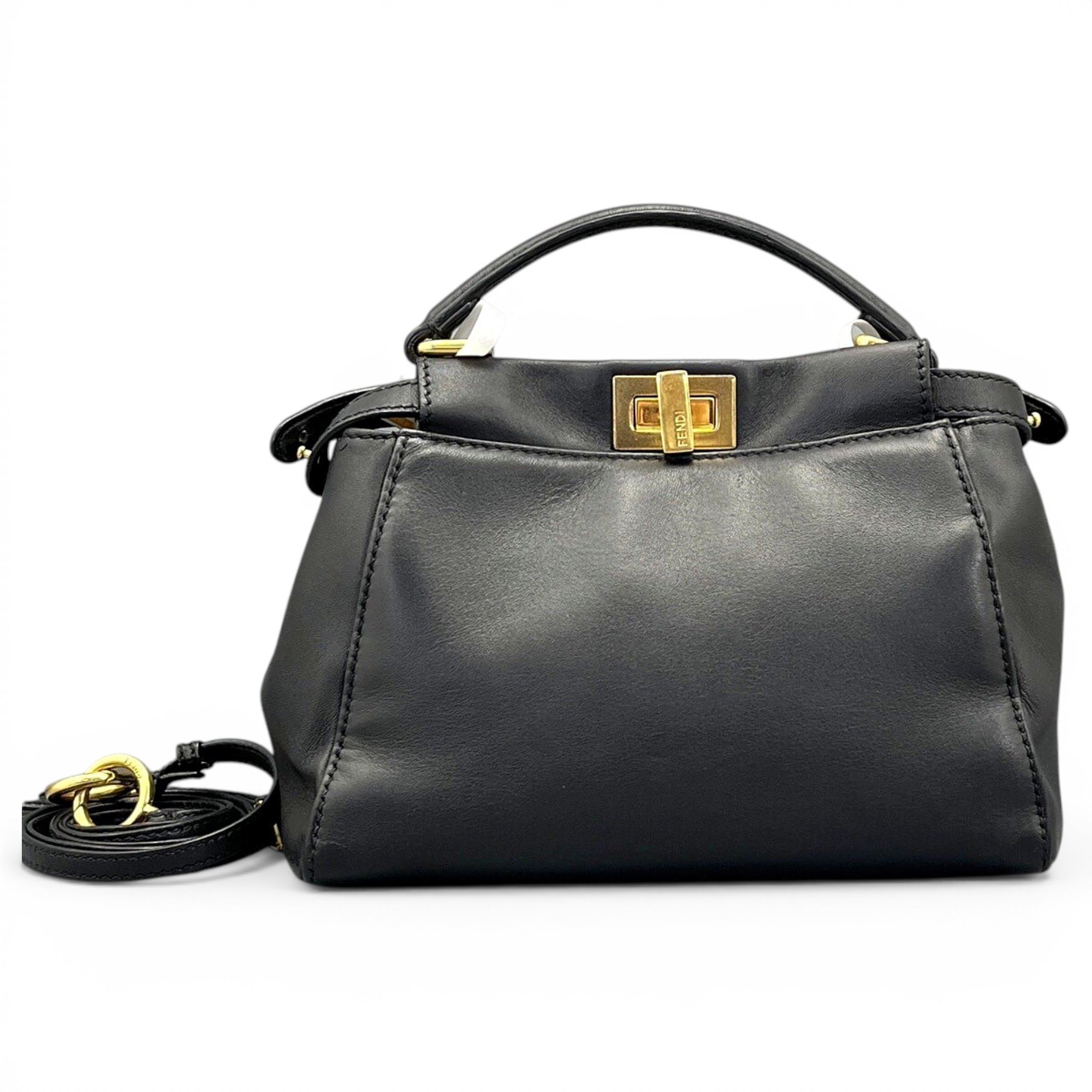 Peekaboo leather handbag