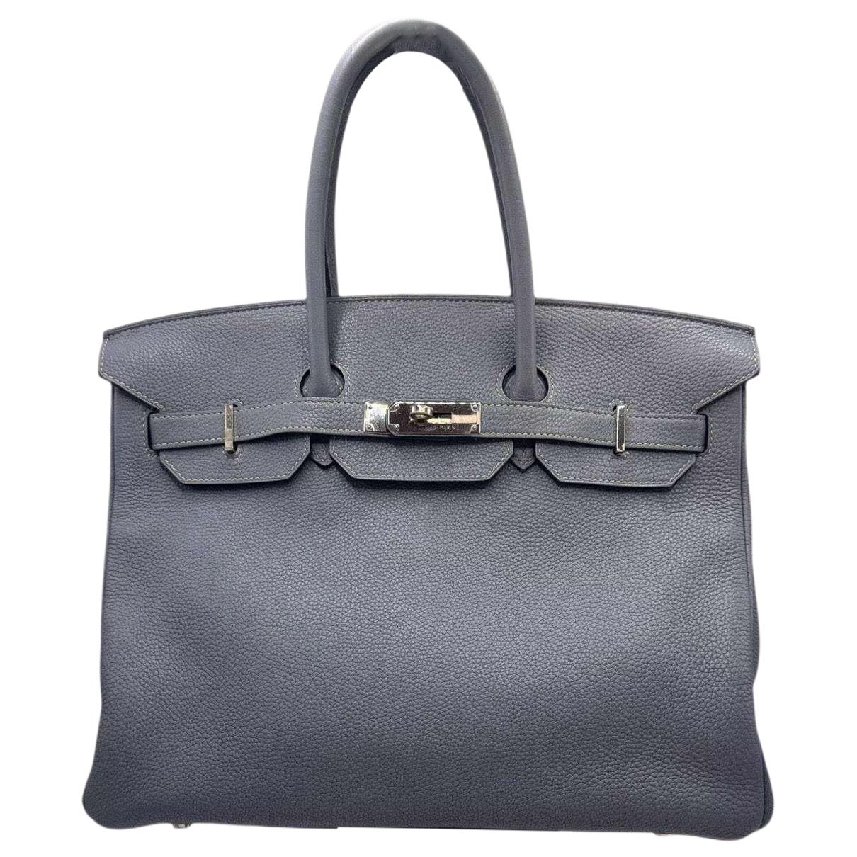 Birkin 35 leather handbag