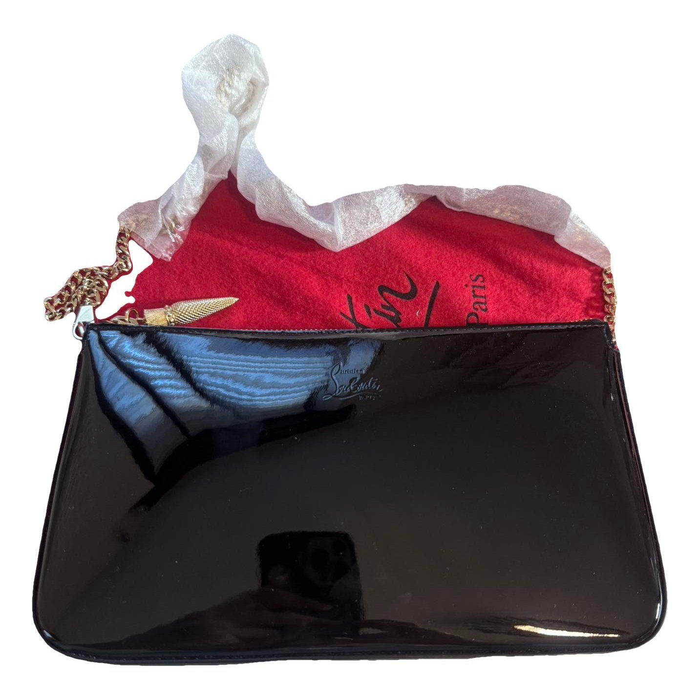 Loubiposh patent leather handbag