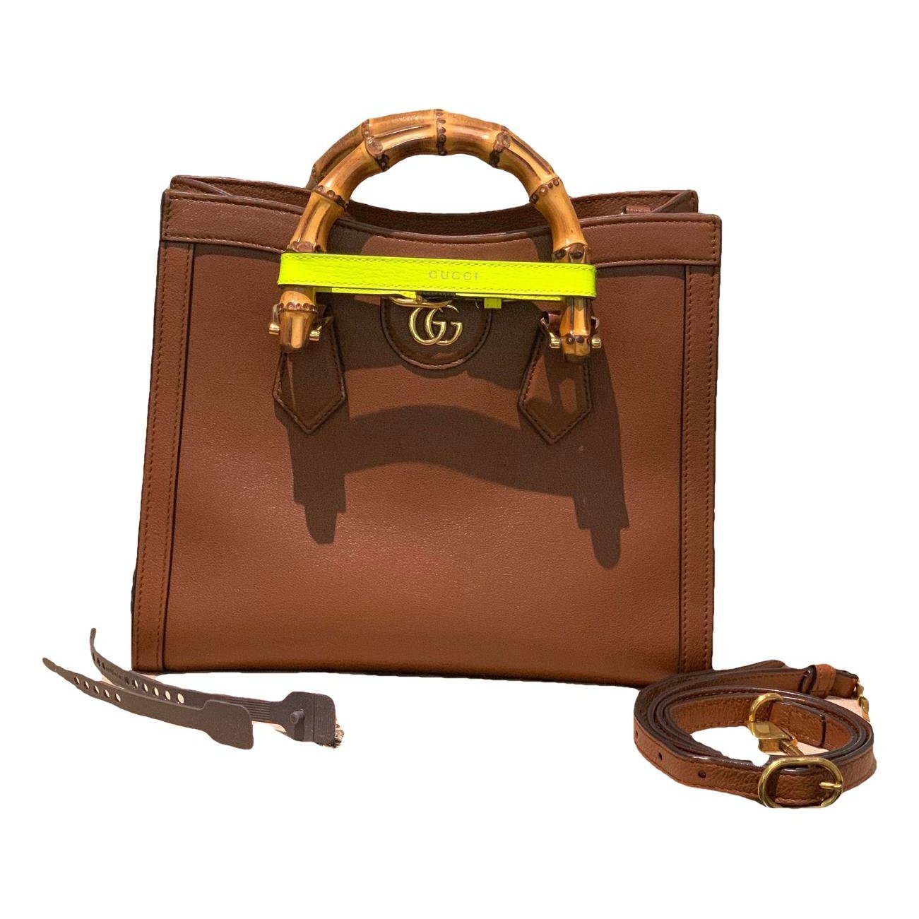 Diana Bamboo leather handbag