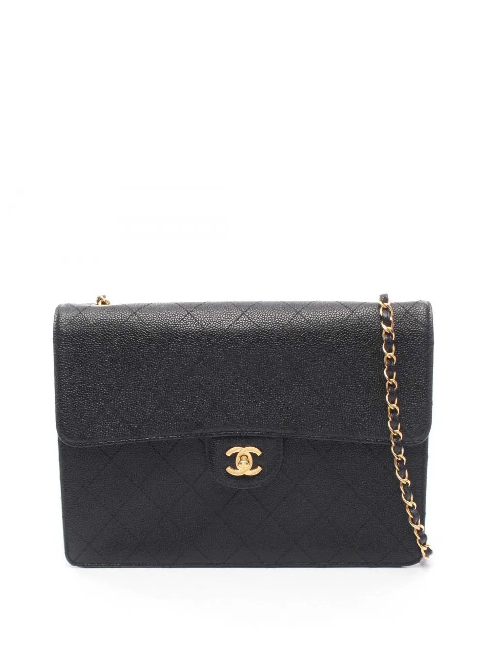 1997-1999 CC Quilted Caviar Single Flap crossbody bag