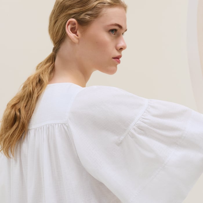 Blanc "Mosaique" Short Boho Dress