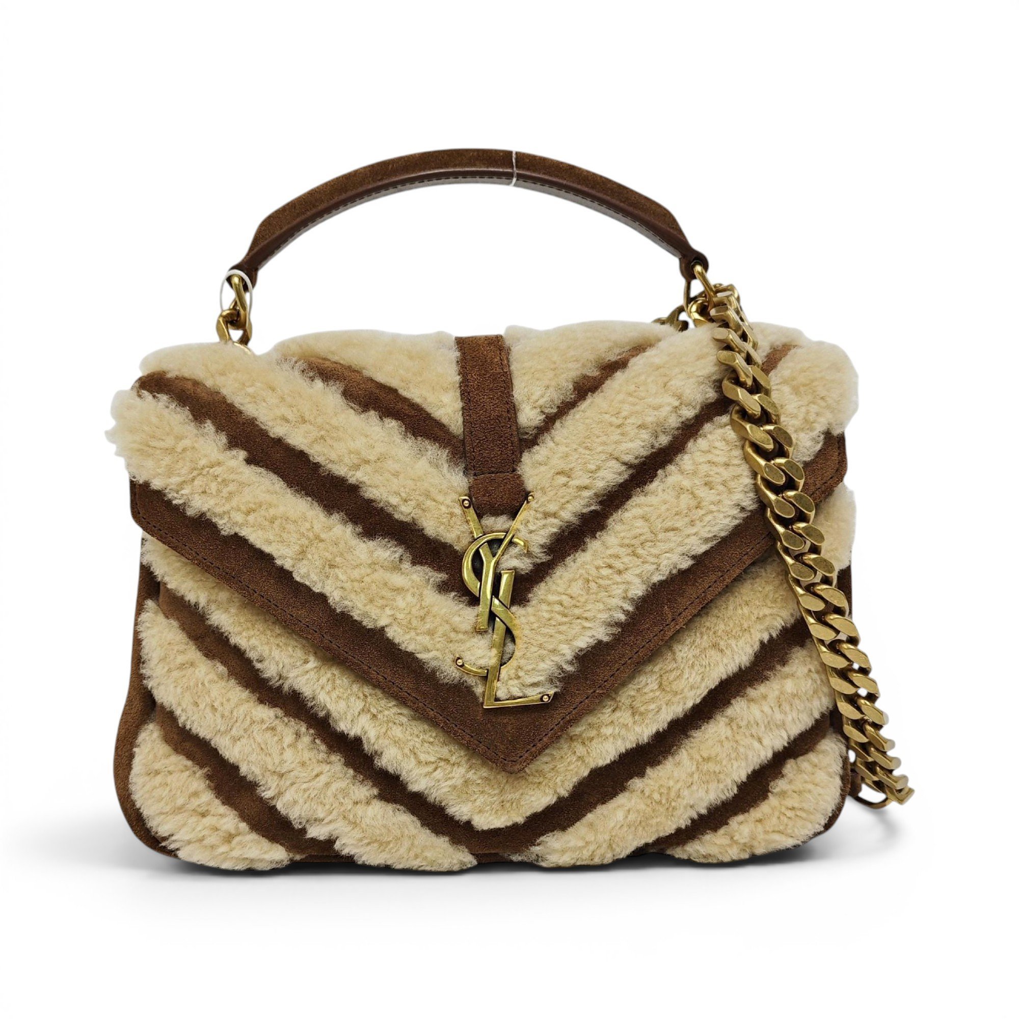 Collége monogramme velvet handbag