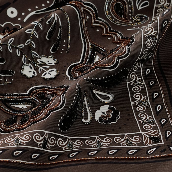 Guepards Bandana Embroidered Scarf 90